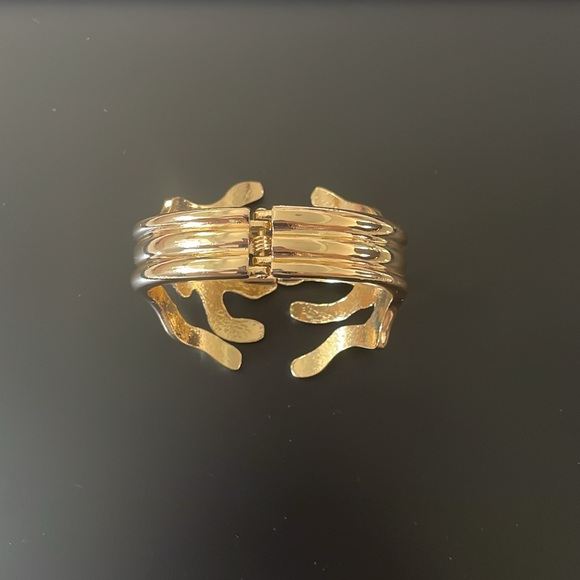 18K Gold Plated Cuff Bracelet- Women - Picture 3 of 7